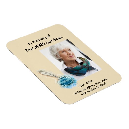 Memorial Keepsake Feather Pen  マグネット (右側)