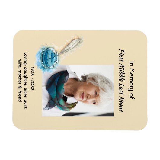 Memorial Keepsake Feather Pen  マグネット (横)