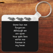 Memorial Keepsake Feather Tribal Boho  キーホルダー (裏面)