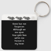 Memorial Keepsake Feather Tribal Boho  キーホルダー (裏面)