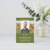 Memorial Keepsake Field of Red Poppy コーリングカード (スタンド正面)
