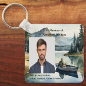 Memorial Keepsake Fishing Lake in Boat キーホルダー (正面)