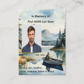 Memorial Keepsake Fishing Lake in Boat コーリングカード (正面)