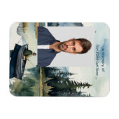  Memorial Keepsake Fishing Lake in Boat マグネット (横)