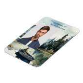  Memorial Keepsake Fishing Lake in Boat マグネット (左側)