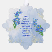  Memorial Keepsake Forget me Not" Flowers オーナメントカード (裏面)