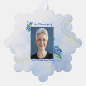  Memorial Keepsake Forget me Not" Flowers オーナメントカード (正面)