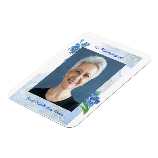 Memorial Keepsake Forget me Not" Flowers マグネット (左側)