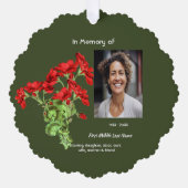 Memorial Keepsake Geranium Flower オーナメントカード (正面)