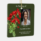 Memorial Keepsake Geranium Flower セラミックオーナメント (右)