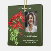 Memorial Keepsake Geranium Flower セラミックオーナメント (左)