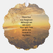 Memorial Keepsake Golden Sunrise  オーナメントカード (裏面)