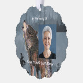 Memorial Keepsake Howling Wolf Art オーナメントカード (左)