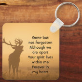 Memorial Keepsake Hunter Hunting Stag Deer キーホルダー (裏面)