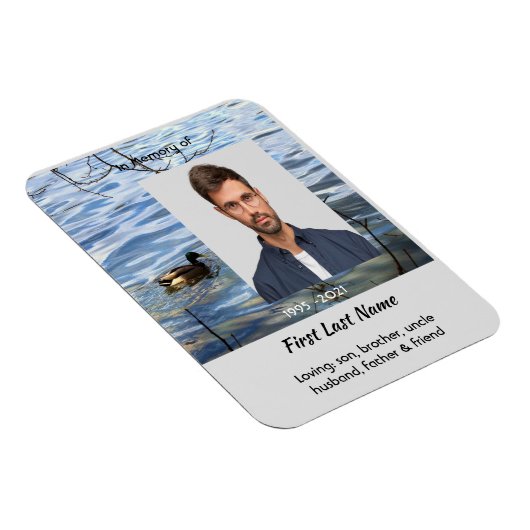 Memorial Keepsake Lake Ducks Birds マグネット (右側)