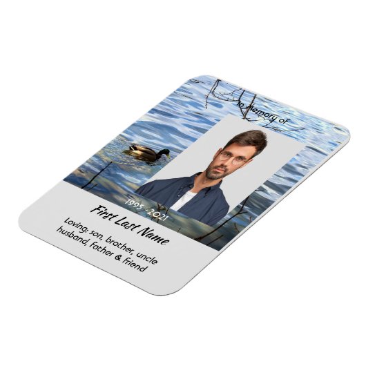 Memorial Keepsake Lake Ducks Birds マグネット (左側)