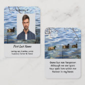 Memorial Keepsake Lake Ducks Birds 名刺 (正面/裏面)