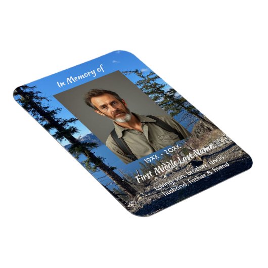 Memorial Keepsake  Lake Forest Trees マグネット (右側)