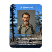 Memorial Keepsake  Lake Forest Trees マグネット (縦)