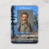 Memorial Keepsake Lake Forest Trees 名刺 (正面)