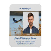 Memorial Keepsake Lake Geese Birds マグネット (縦)