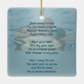 Memorial Keepsake Mallard Ducks Bird セラミックオーナメント (裏面)