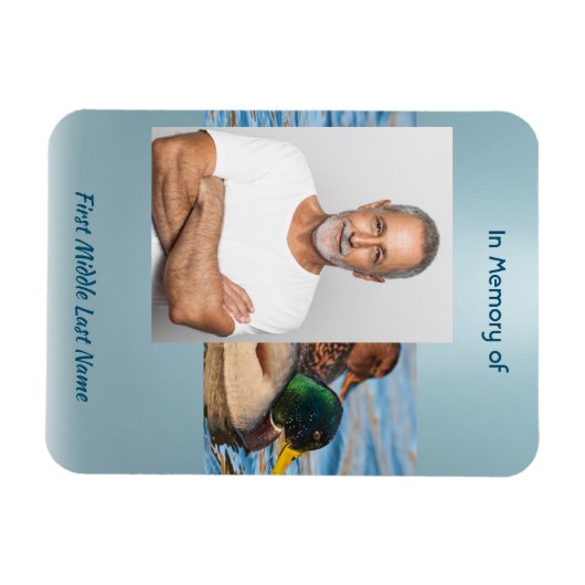 Memorial Keepsake Mallard Ducks Bird マグネット (横)