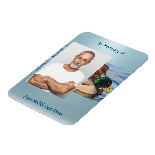 Memorial Keepsake Mallard Ducks Bird マグネット (左側)