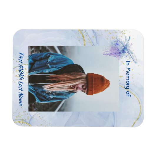  Memorial Keepsake Memorial Dragonfly マグネット (横)