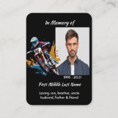 Memorial Keepsake  Motocross Motorcycle Racing  名刺 (裏面)
