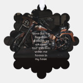 Memorial Keepsake Motorcycle Biker オーナメントカード (裏面)
