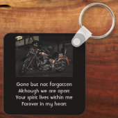 Memorial Keepsake Motorcycle Biker キーホルダー (裏面)