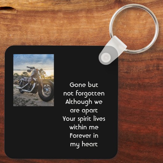 Memorial Keepsake Motorcycle Chopper キーホルダー (裏面)