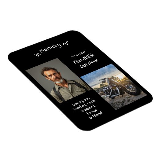 Memorial Keepsake Motorcycle Chopper マグネット (右側)