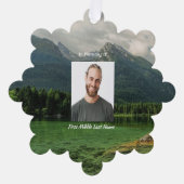 Memorial Keepsake Mountain Lake Landscape  オーナメントカード (正面)