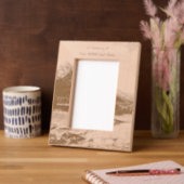 Memorial Keepsake Mountain Lake Landscape  レーザー彫刻フレーム (左)