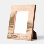 Memorial Keepsake Mountain Lake Landscape  レーザー彫刻フレーム (左)