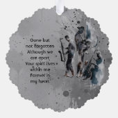 Memorial Keepsake Music Jazz Band オーナメントカード (裏面)