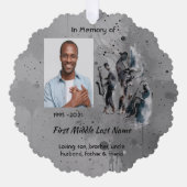 Memorial Keepsake Music Jazz Band オーナメントカード (正面)