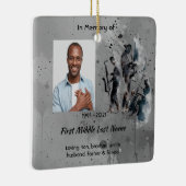 Memorial Keepsake Music Jazz Band セラミックオーナメント (右)