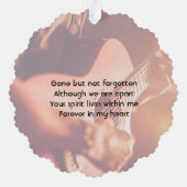 Memorial Keepsake Musician Piano Guitar オーナメントカード (裏面)