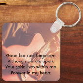 Memorial Keepsake Musician Piano Guitar キーホルダー (裏面)