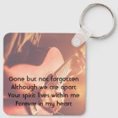 Memorial Keepsake Musician Piano Guitar キーホルダー (裏面)