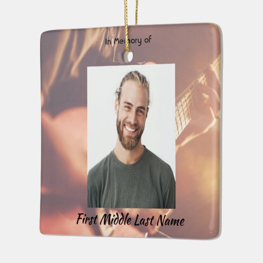 Memorial Keepsake Musician Piano Guitar セラミックオーナメント (左)