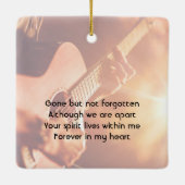 Memorial Keepsake Musician Piano Guitar セラミックオーナメント (裏面)