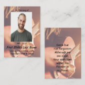 Memorial Keepsake Musician Piano Guitar  名刺 (正面/裏面)