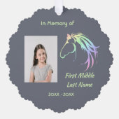 Memorial Keepsake Pastel Horse Art オーナメントカード (正面)