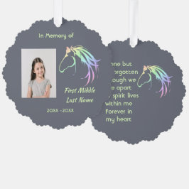 Memorial Keepsake Pastel Horse Art オーナメントカード