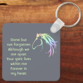 Memorial Keepsake Pastel Horse Art キーホルダー (裏面)
