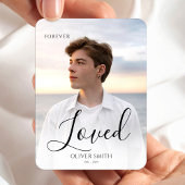 Memorial Keepsake Photo Minimalist Forever Loved マグネット